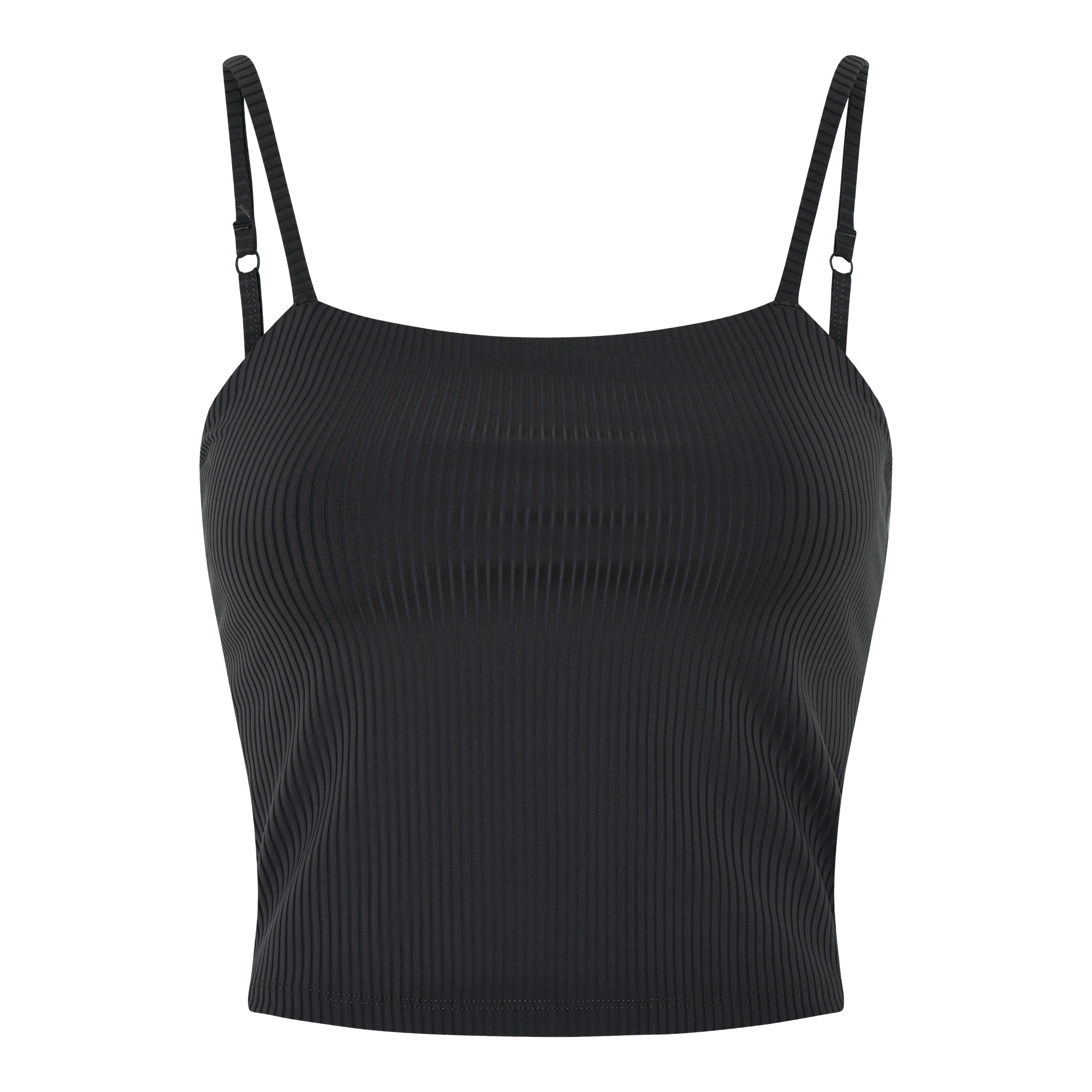 Rib Cami Top, Black