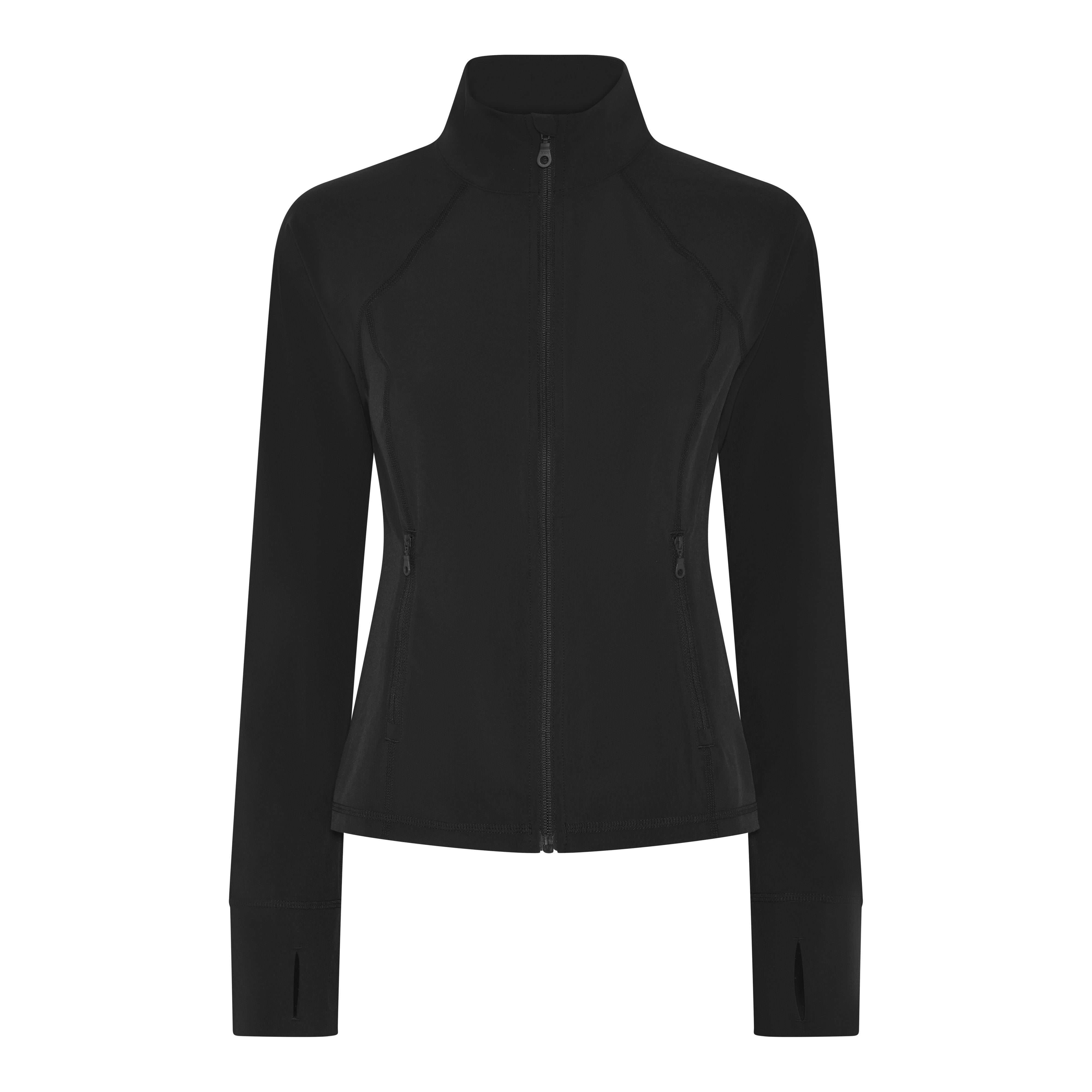 Estrella Fitted Run Jacket, Black