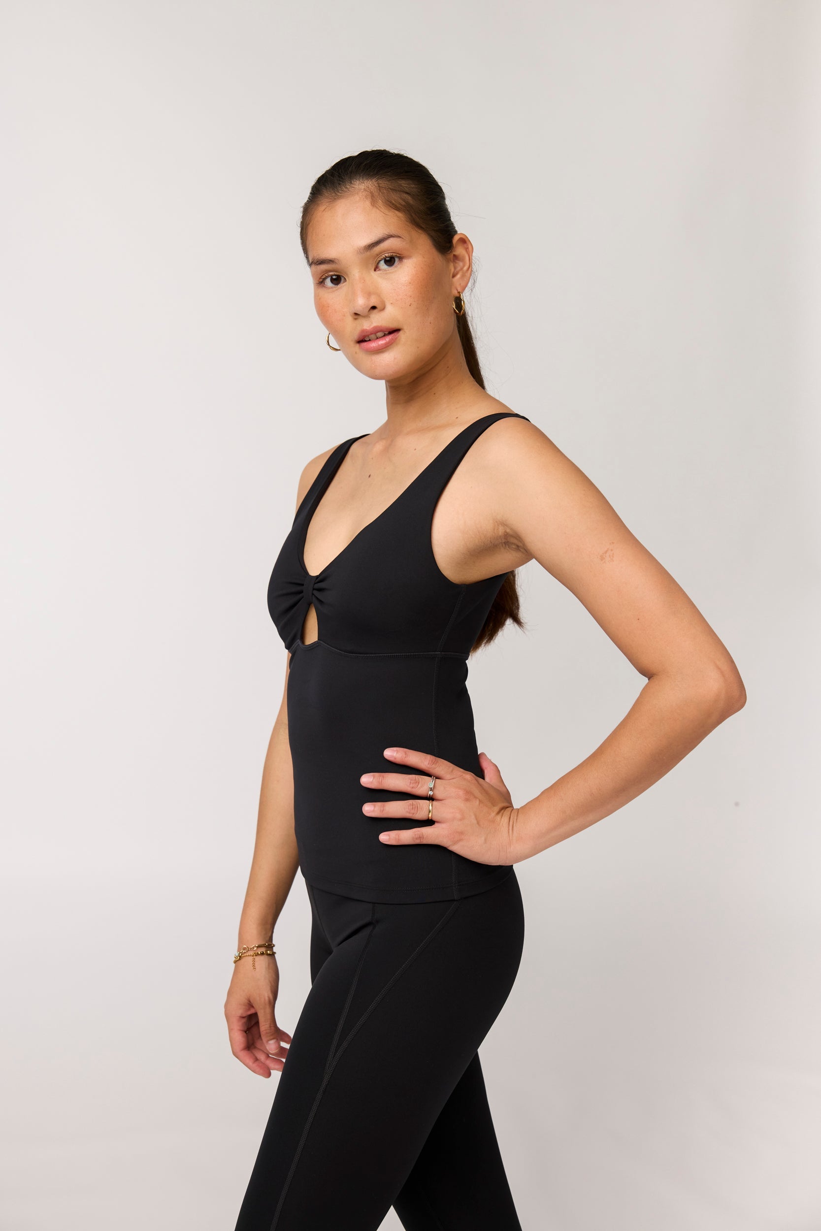 Meredith Bow Tank, Black