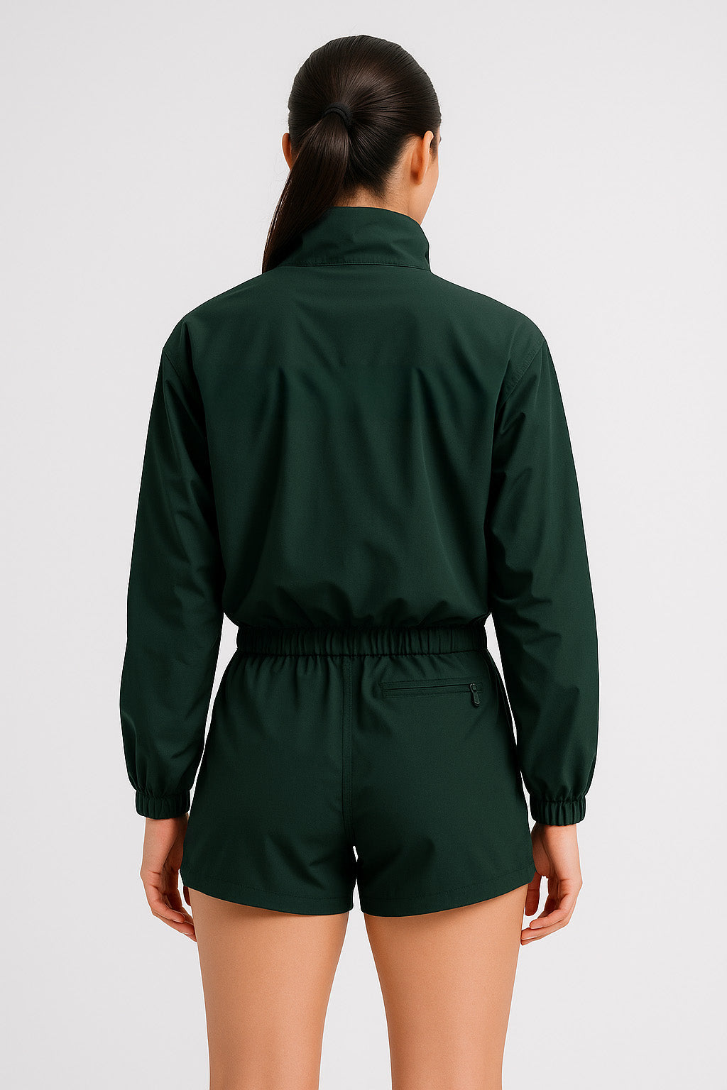 Hummingbird Windbreaker, Half Zip, Moss