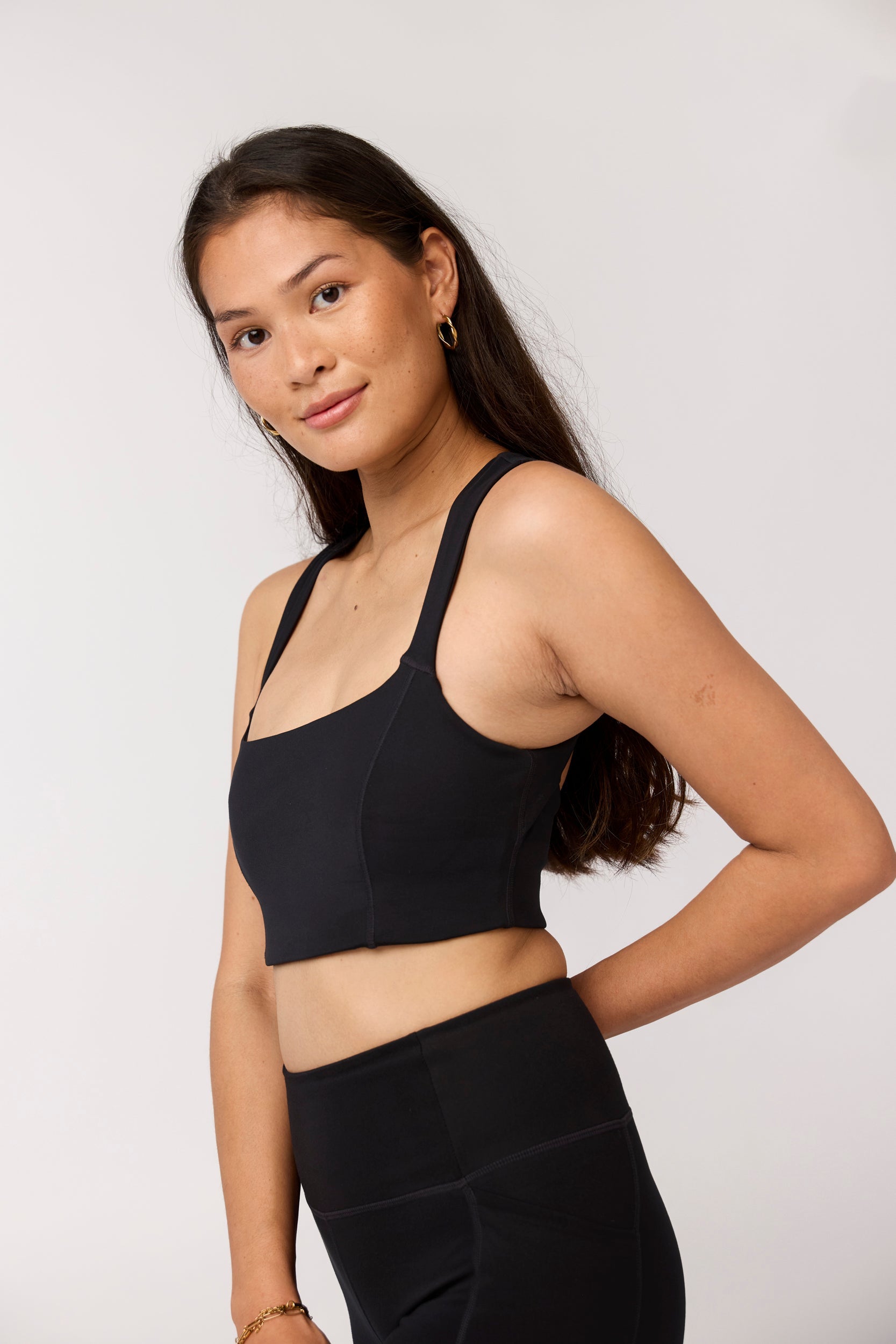 Natalie Seamed Bra, Black