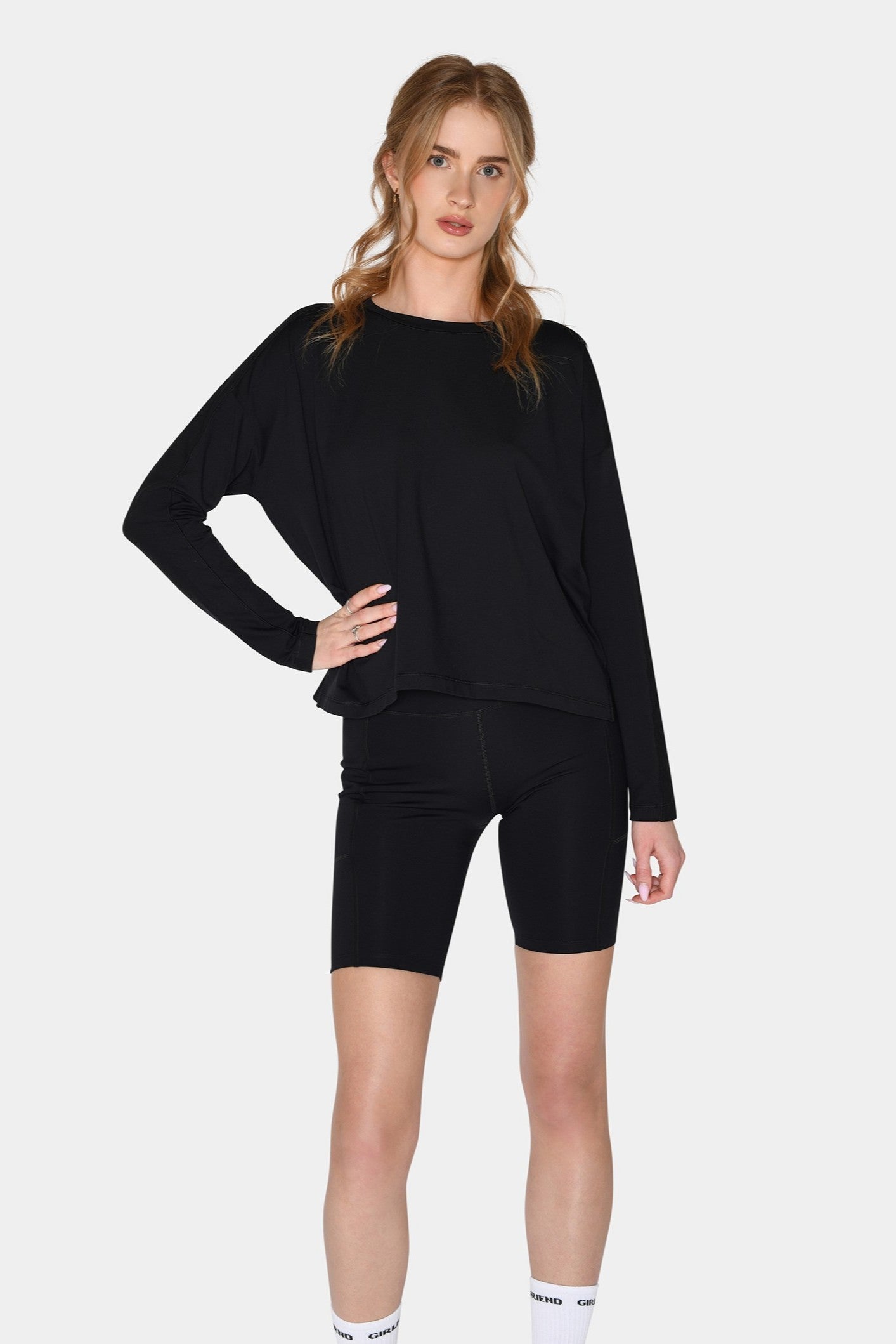 Reset Long Sleeve Tee, Black