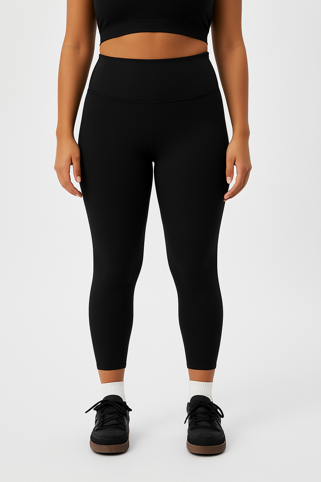Compressive High-Rise Legging, 7/8, Black