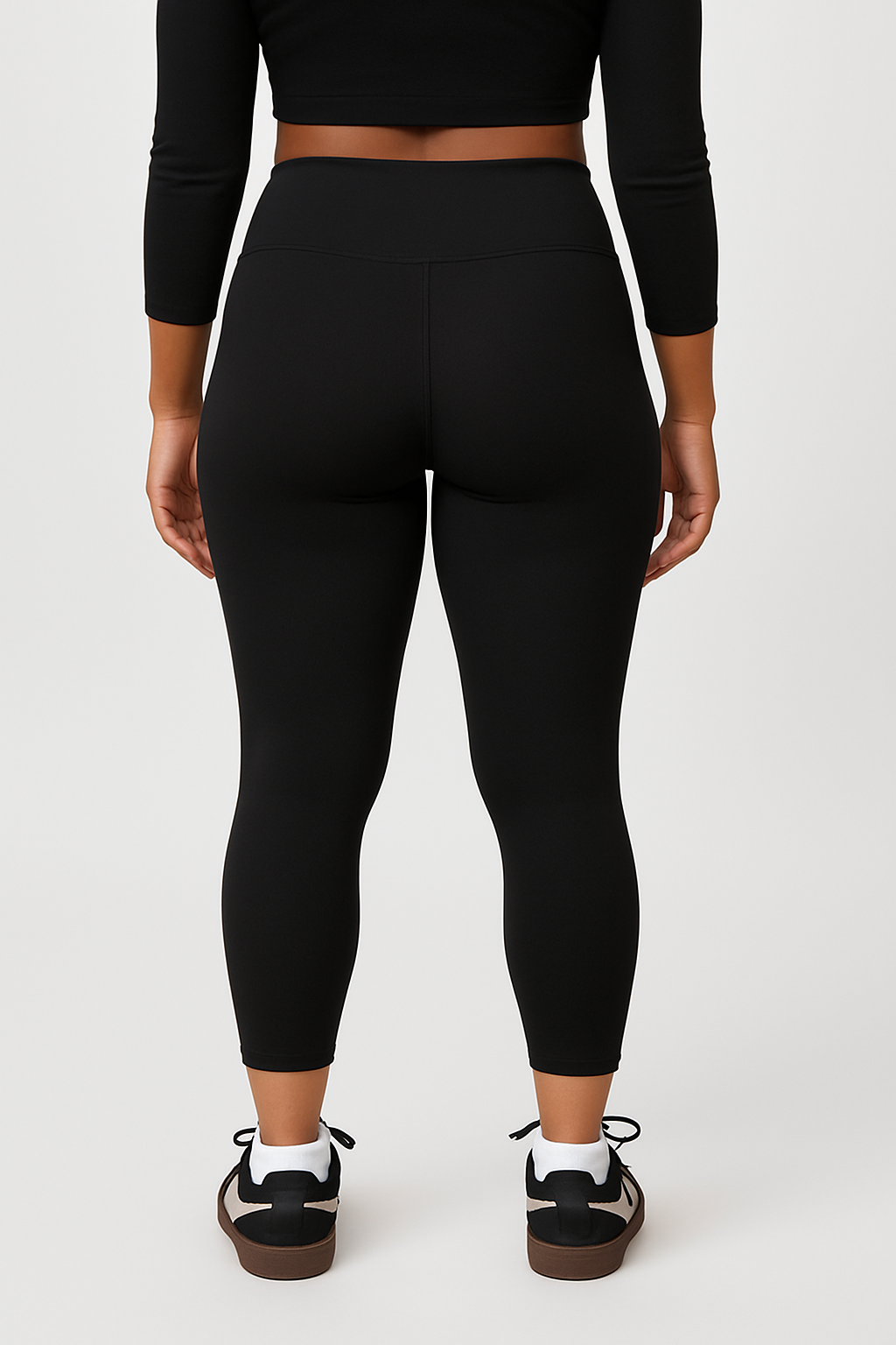 Compressive High-Rise Legging, 7/8, Black